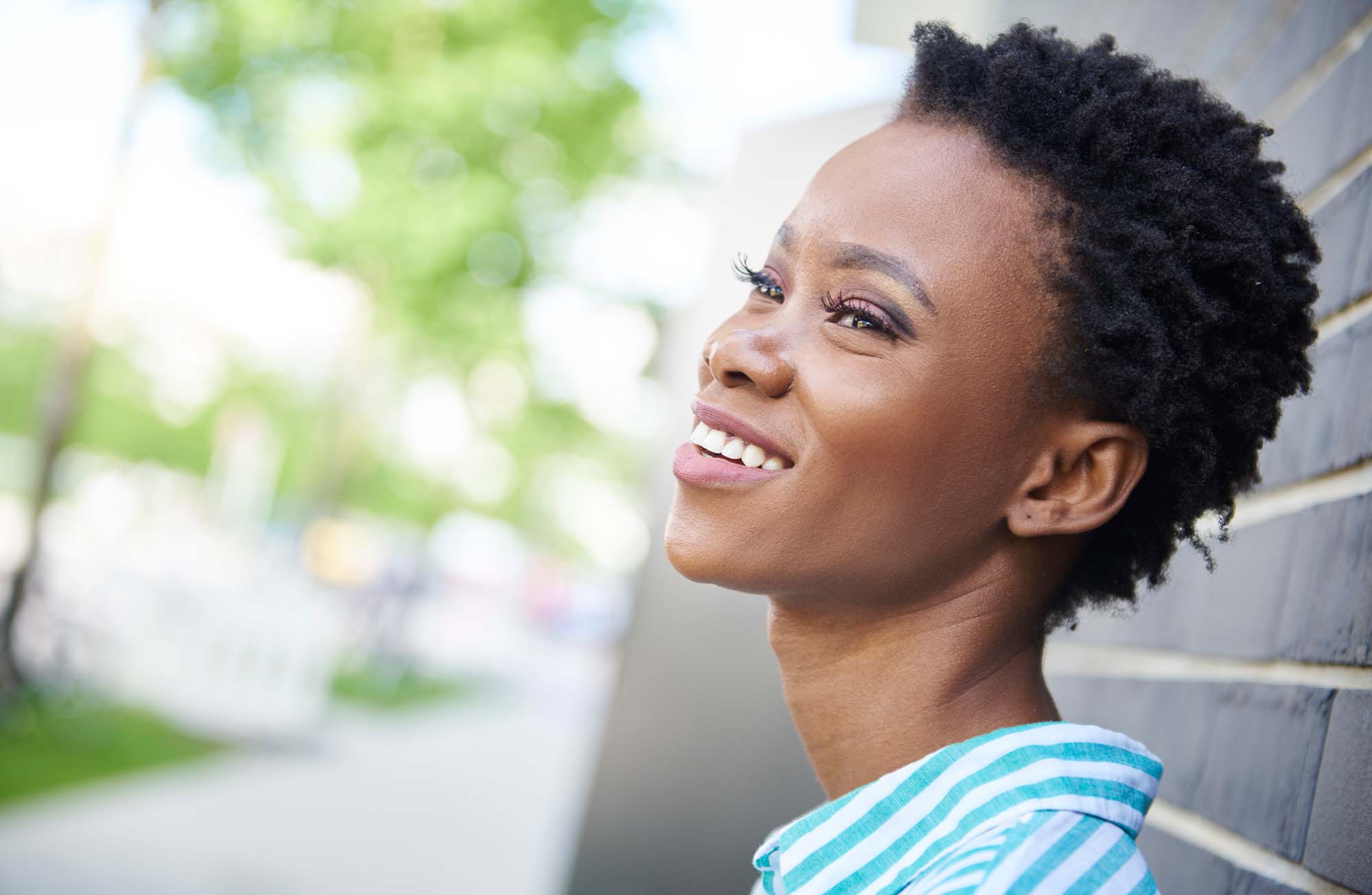 Confident smile after teeth whitening procedure